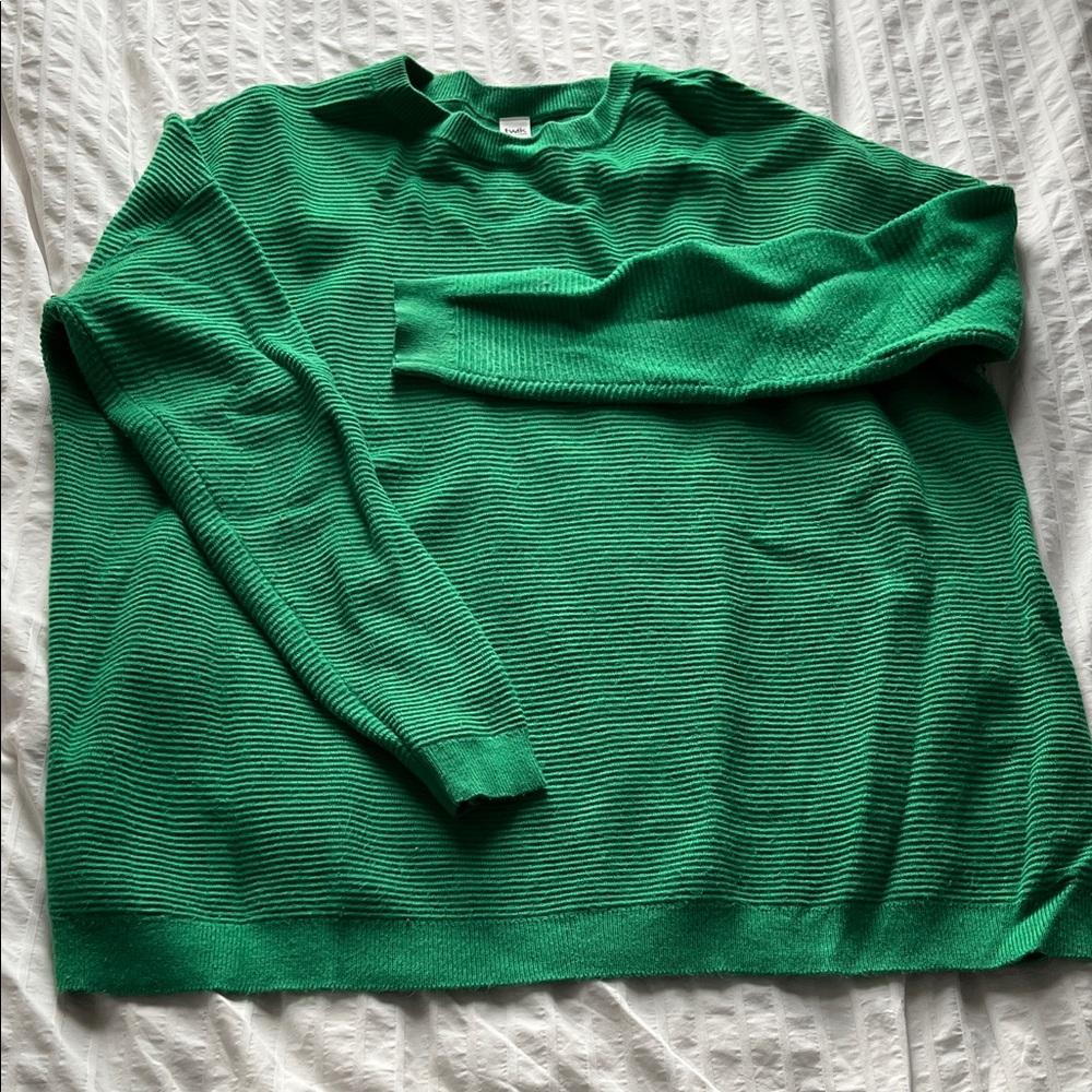 Twik Vibrant Green Crewneck Sweater for Women